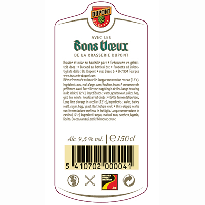 5410702000041 Bons Voeux - 150cl Bière refermentée en bouteille Sticker Back